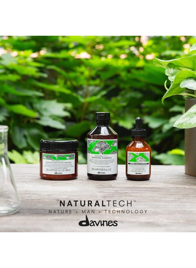 Davines شامبو ناتشرتك رينيوينغ، تنظيف لطيف يعزز صحة الشعر وفروة الرأس، 8.45 أونصة سائلة (عبوة واحدة) - Image 2