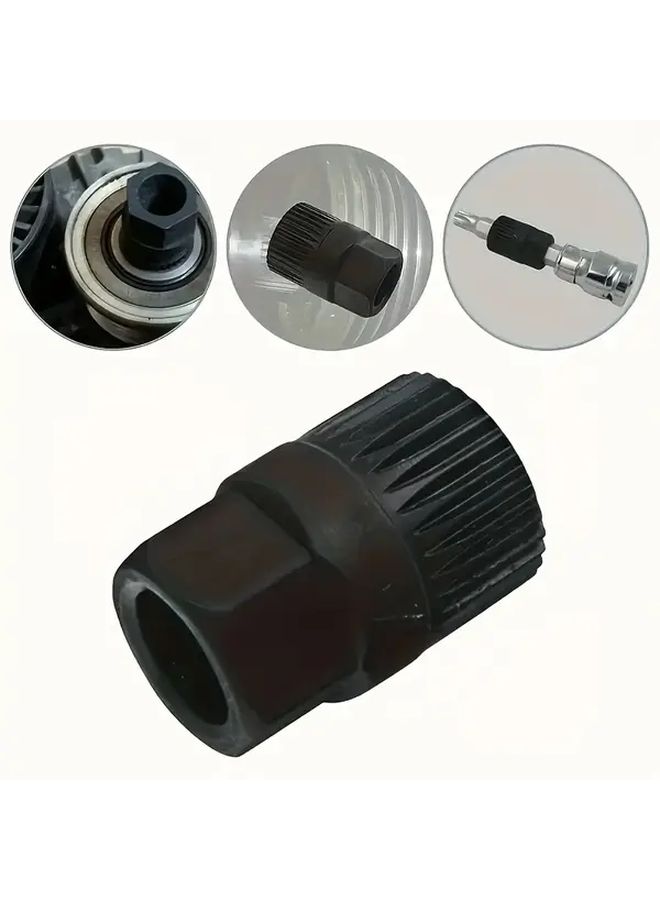 2Pcs Black 33 Tooth Alternator Pulley Socket Car Repair Tool Drill Attachment - Image 5