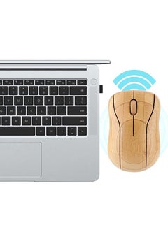 Thoraya 2.4GHz Bamboo Wireless Optical Mouse PC Laptop Computer Wooden Wood  - Image 5