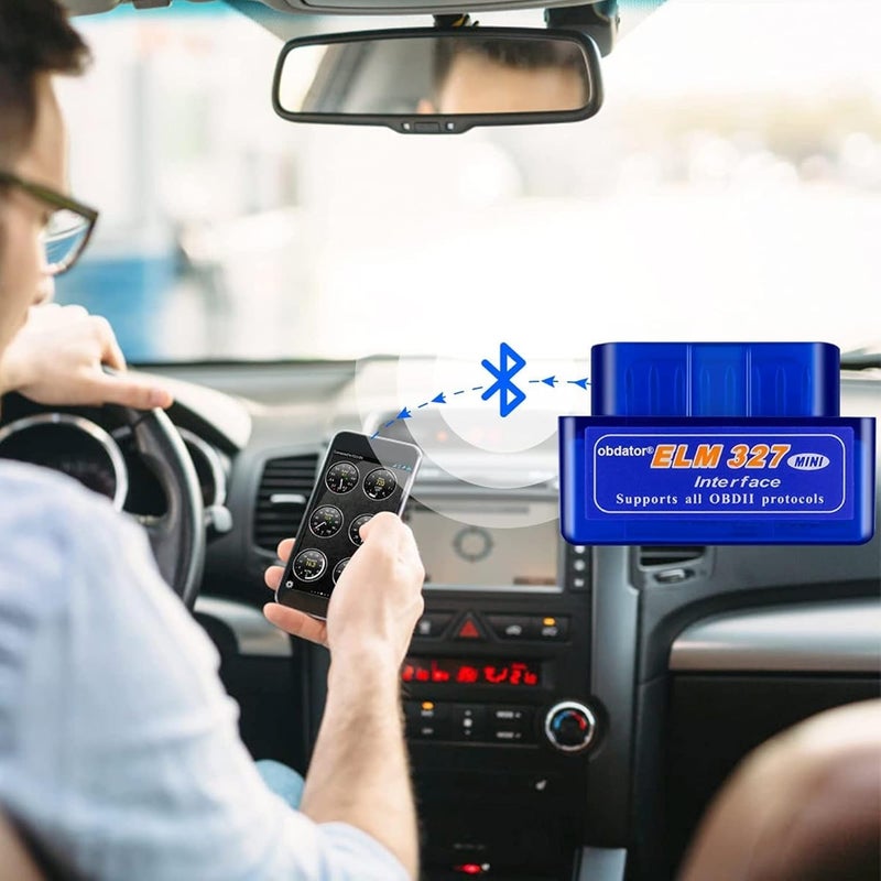 Careflection قارئ الأكواد الذكي CareFlection Android Torque ELM 327 2.1v OBD2 اللاسلكي بروتوكولات السيارات أداة تشخيص المركبات لجميع السيارات والدراجات ضمان مدعوم يعمل على iOS و Android و Windows (بلوتوث) - Image 5