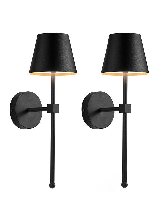 موندا قطعتان من مصابيح الحائط اللاسلكية مع جهاز تحكم عن بعد، مصابيح حائط LED تعمل بالبطارية القابلة لإعادة الشحن، إضاءة تعتيم بدون خطوات لطلاء الجدران، غرفة المعيشة، غرفة النوم، الممر، الحمام، إضاءة ليلية - Image 5