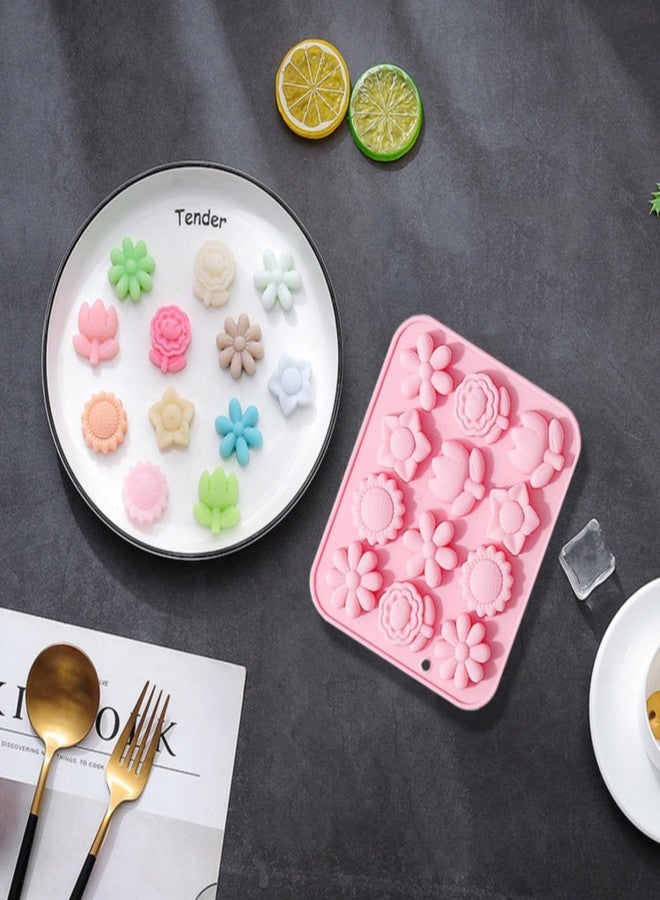 LEGACYCART 1PCS Flower Silicone Molds, Chocolate Molds, Candy Molds, Wax Melt Molds, Butter Mold, Food Grade No-Stick Silicone Molds for Baking, Home Baking - Image 4