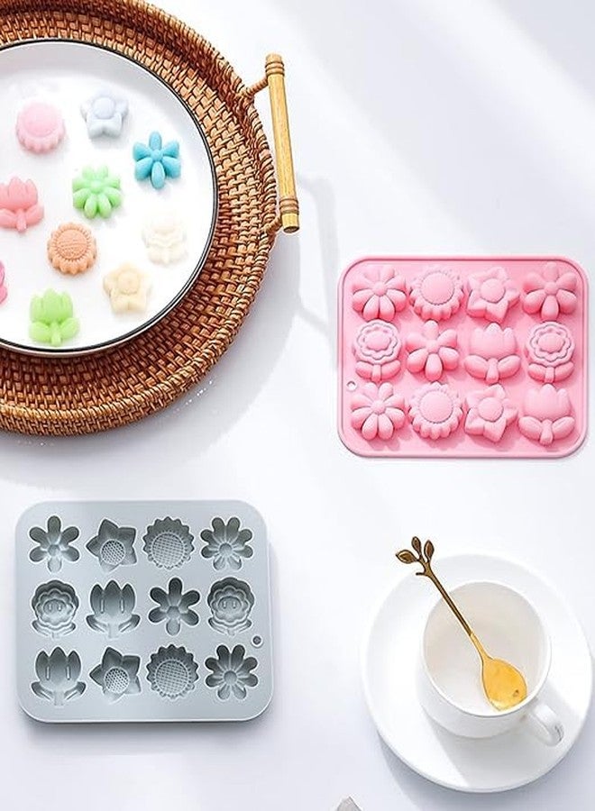 LEGACYCART 1PCS Flower Silicone Molds, Chocolate Molds, Candy Molds, Wax Melt Molds, Butter Mold, Food Grade No-Stick Silicone Molds for Baking, Home Baking - Image 5
