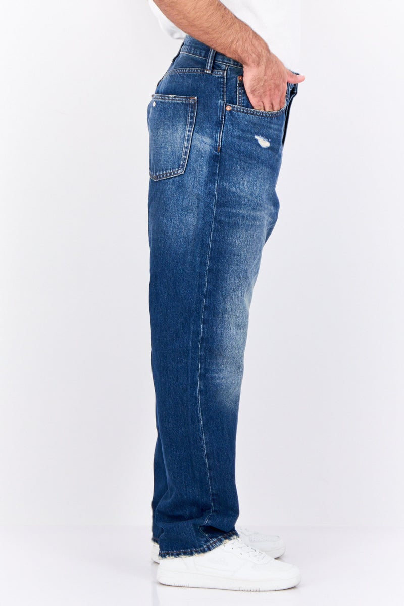 GAP Men Regular Fit Washed Non Stretchable Denim, Blue - Image 2