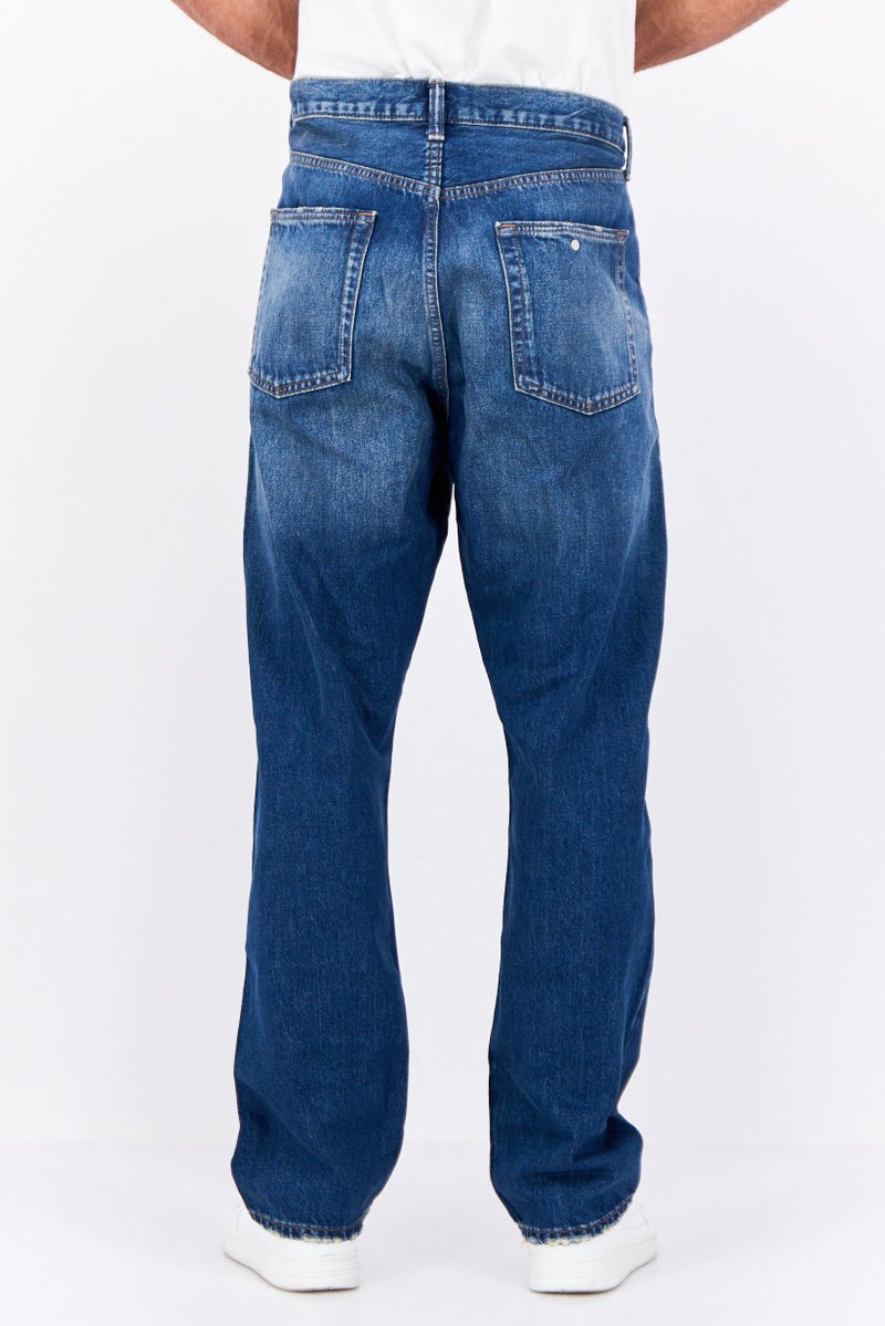 GAP Men Regular Fit Washed Non Stretchable Denim, Blue - Image 3