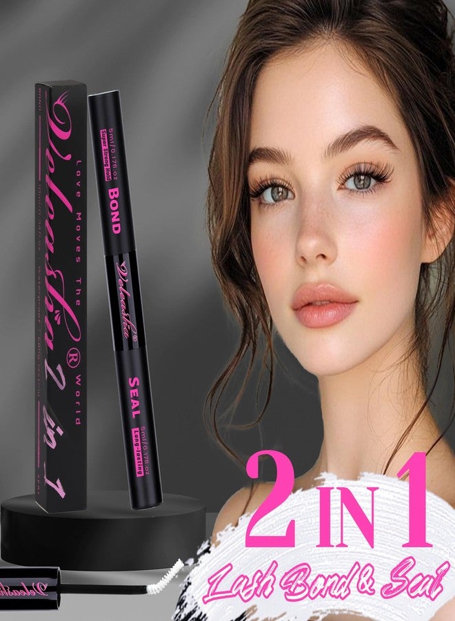 Veleasha Lash Glue Eyelash Clusters Glue 2 in 1 Waterproof Lash Bond and Seal for DIY Eyelash Extensions Super Strong Hold Long Lasting at Home (10ml,White) - Image 5