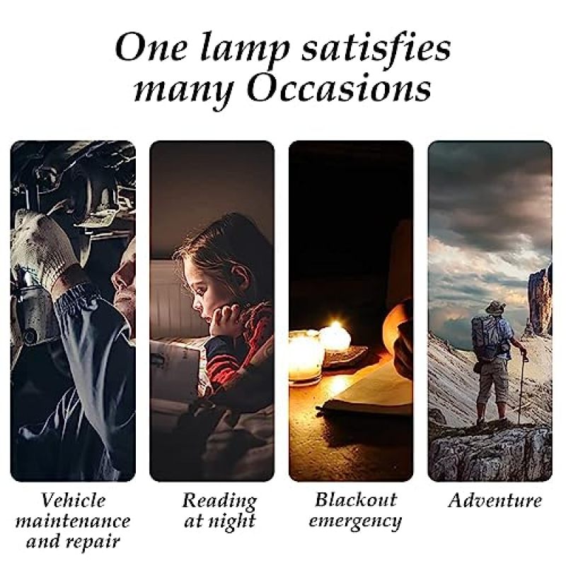 Magnetic Neck Light: Red Cordless Hands Free Light - Adjustable Dual Led Light for Reading Craft Repair - Image 2