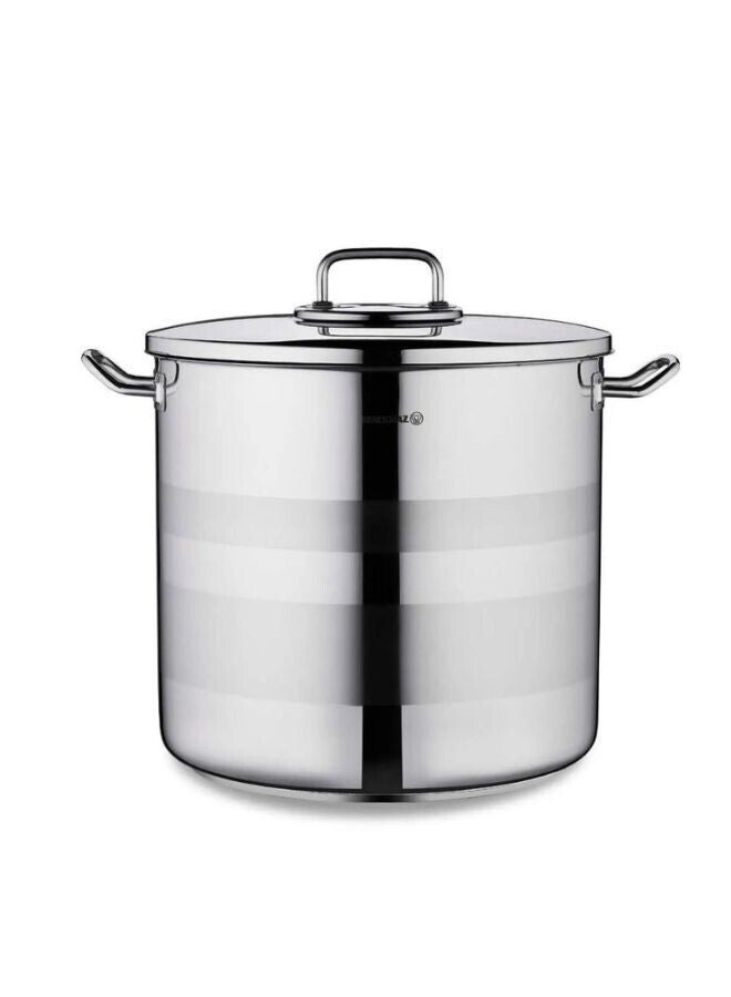 Korkmaz Aster 2 Extra Deep Casserole  36X33 cm / 5L |  Inductions Compatible Cooking Pot | Stainless Steel Cookware | Silver - KA2032 - Image 1