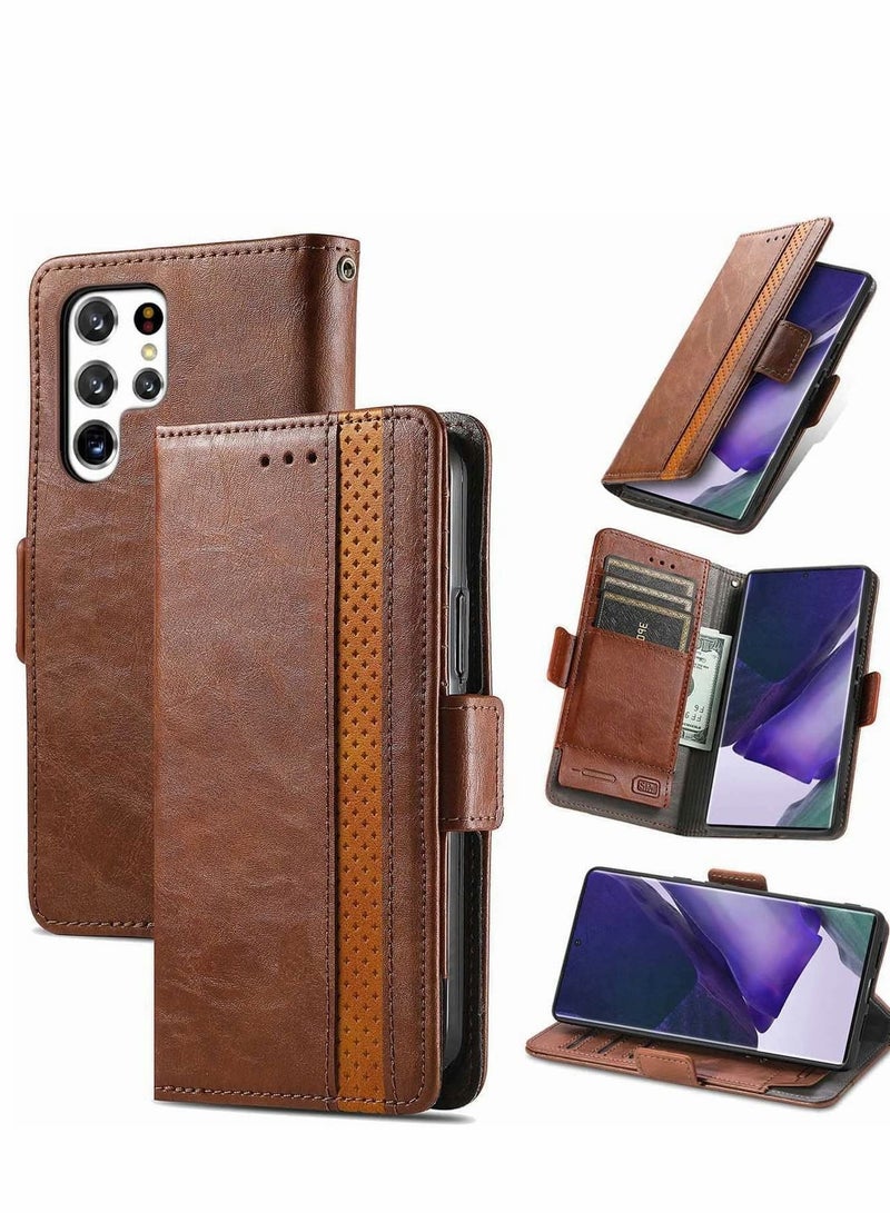 Y&D Case for Samsung S22 Ultra case RFID Blocking Leather Wallet Phone Credit Card Holder sim Key Storage Flip Folio Shockproof Galaxy 6.8''  - Image 1