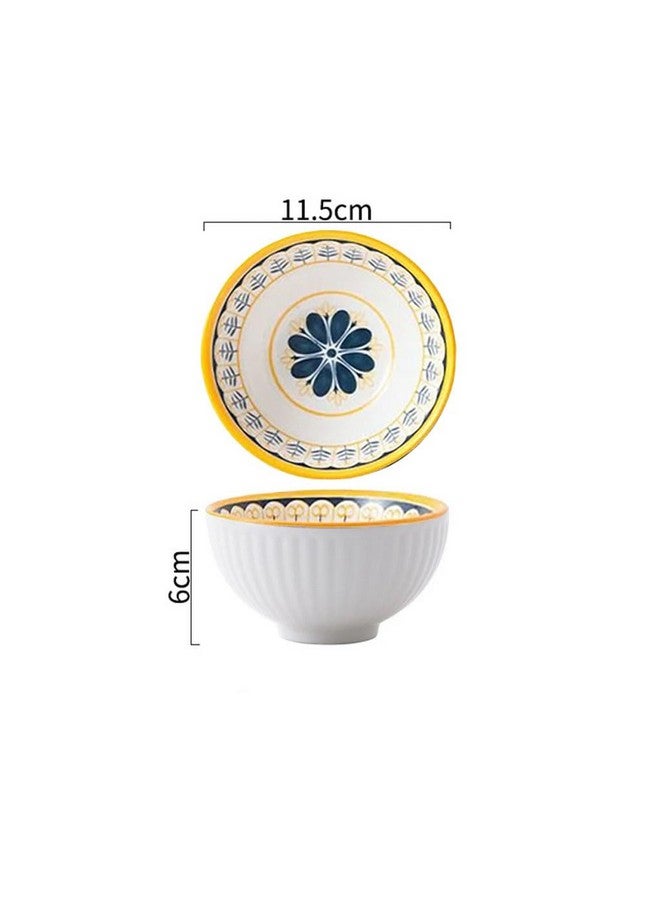 P-PLUS INTERNATIONAL Maggi Ceramic Bowl Set - for Noodles, Breakfast, Cereal, Soup - Aesthetic Kitchen Items (Set of 4, Random Pattern) - Image 2