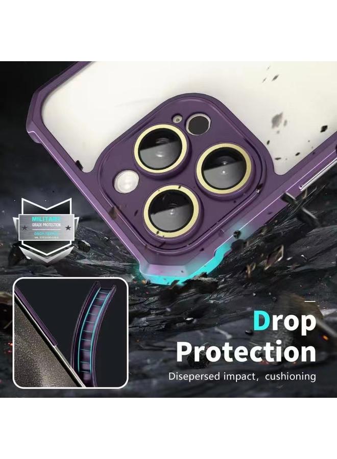 اس-توب جراب هاتف iPhone 13 Pro مصنوع من الأكريليك المقاوم للصدمات مع غشاء زجاجي للعدسات - Image 4