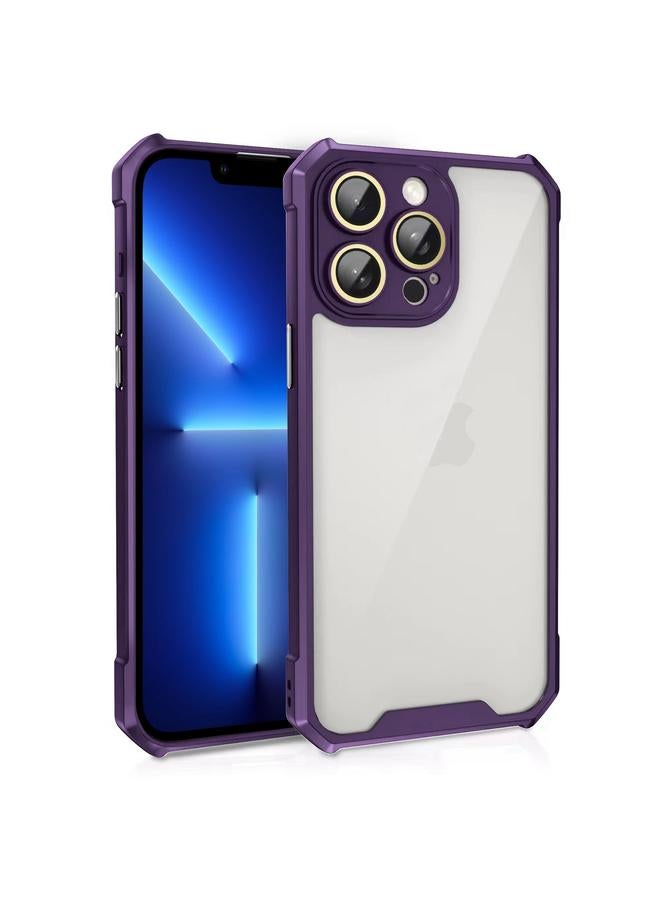 اس-توب جراب هاتف iPhone 13 Pro مصنوع من الأكريليك المقاوم للصدمات مع غشاء زجاجي للعدسات - Image 1