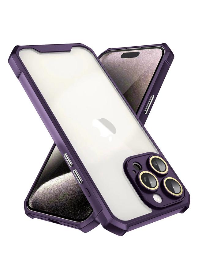 اس-توب جراب هاتف iPhone 13 Pro مصنوع من الأكريليك المقاوم للصدمات مع غشاء زجاجي للعدسات - Image 2