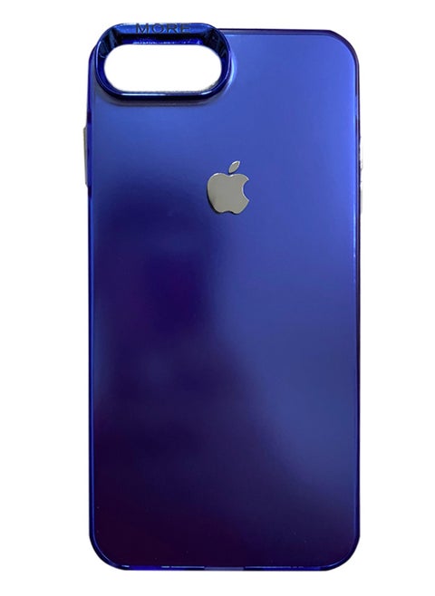 7 Plus Case With High Quality Hard Acrylic Shockproof And Rubber Frame, Colorful Anti-Fingerprint Back Protective Shell Cover For Iphone 7 Plus - Blue