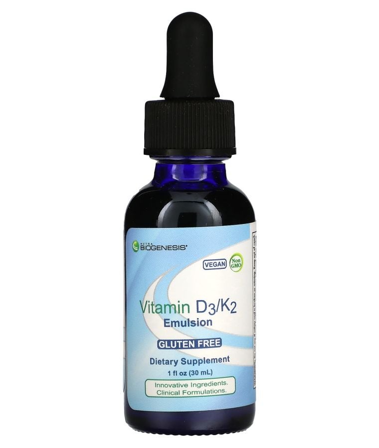 Nutra BioGenesis Vitamin D3/K2 Emulsion 1 fl oz (30 ml)