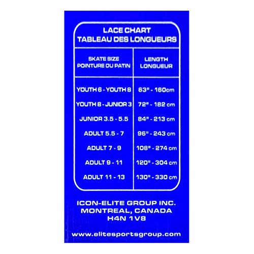 Elite Hockey, Notorious Pro X Series, Waxed Ice Hockey Skate Laces, One Pair (Yellow, 108 inches) - Image 3