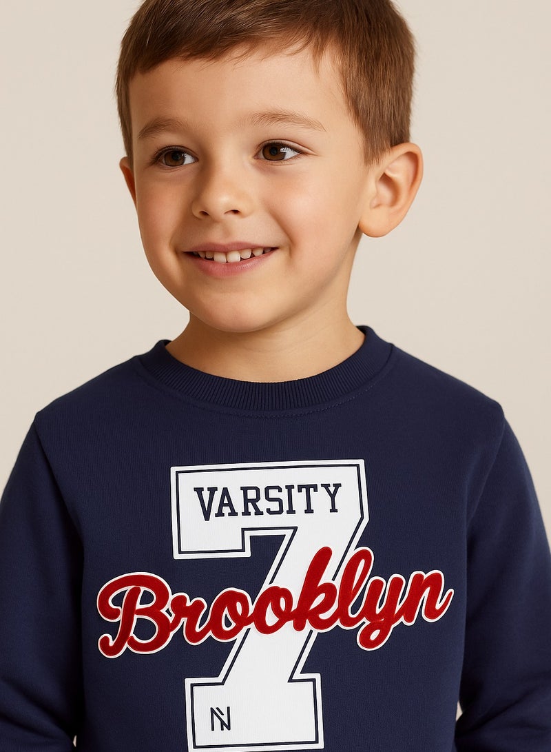 فكتور اند جين سويت شيرت أولاد كحلي ببروكولين بروكلين ٧ - Image 5