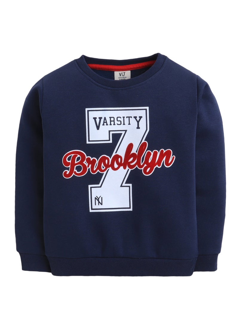 فكتور اند جين سويت شيرت أولاد كحلي ببروكولين بروكلين ٧ - Image 2