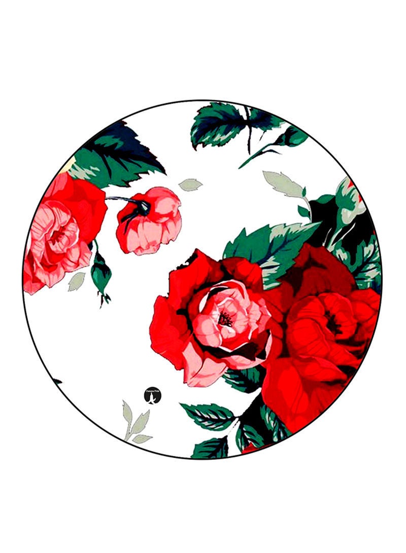 Flowers Printed Mouse Pad  Multicolour