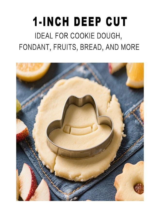 YAFIYGI Cowboy Hat Cookie Cutter Boot Cowgirl Cookie Cutter Set Rustic Western Cookies Cutter Shapes Funny Fiesta Baking Tools Rodeo Cookie Cutters Ideal for Baby Shower Birthday Baking Food DIY - Image 5