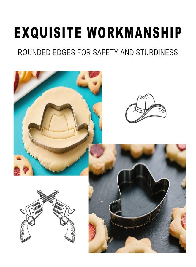 YAFIYGI Cowboy Hat Cookie Cutter Boot Cowgirl Cookie Cutter Set Rustic Western Cookies Cutter Shapes Funny Fiesta Baking Tools Rodeo Cookie Cutters Ideal for Baby Shower Birthday Baking Food DIY - Image 4