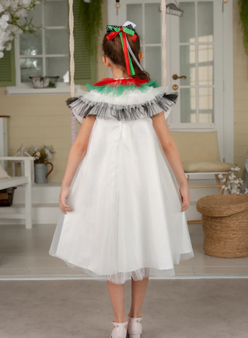 D'Daniela Ruffled Collar Dress