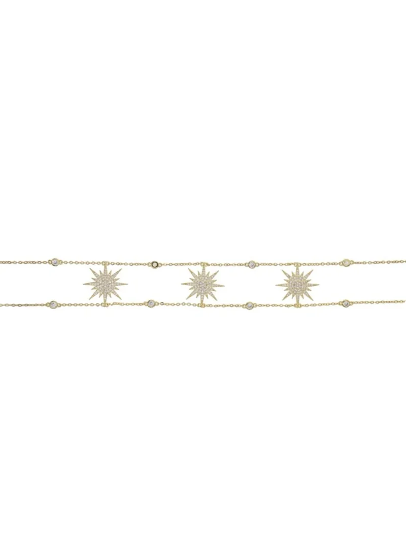 Gold-plated choker with stars