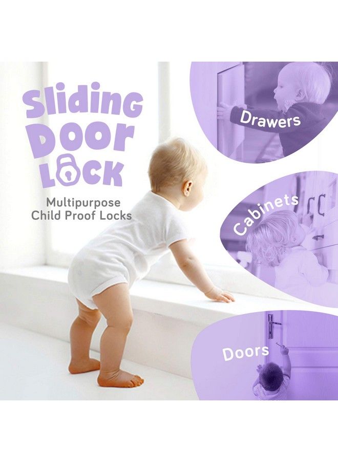 ashtonbee Child Safety Locks For Cabinets And Drawers Sliding Door Lock Easy To Install Cabinet Locks For Babies Baby Cabinet Safety Latches Set Of 2 White Ashtonbee (2 Pack) - Image 5