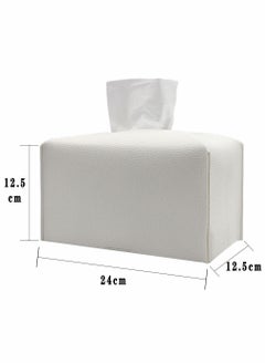 HomarKet Large Size Leather Tissue Box Cover Holder Home Decorations for Living Room Bedroom and Office Tissue Box Cover for Car  - Image 2