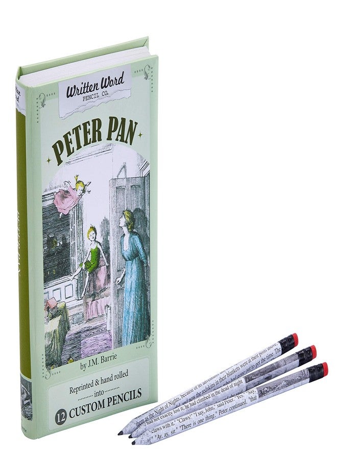 It's Academic Written Word Pencil Co. Classic Story Pencils with Decorative Box, 12 Pack, Peter Pan - Image 1