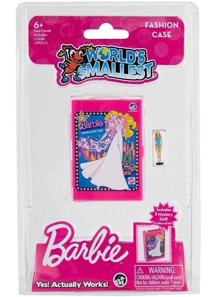 World's Smallest Barbie Fashion Case, Miniature, Includes 1 case and 2 Micro Figures, Styles Selected at Random - Image 1