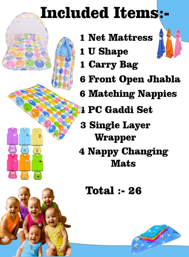 Toddylon 23 in 1 New Born Baby Gift Pack Newborn Gift Set All Infant Cotton Essential Clothes in Baby Combo Set for Boys or Girls Perfect for Newborns Unisex (0-6 Months) Pink - Image 3