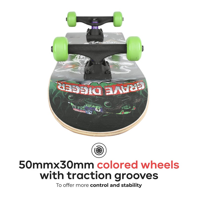 VOYAGER Monster Jam 31 inch Skateboard, 7-ply Maple Desk Skate Board for Cruising, Carving, Tricks and Downhill - Image 4