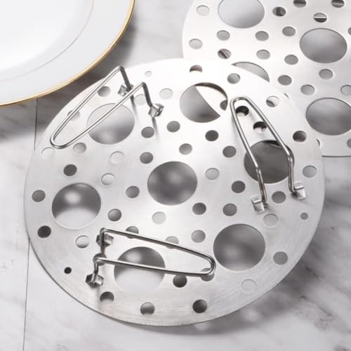 Rexez Stainless Steel Egg Steamer Rack | Multipurpose Heatproof Stackable 7-Hole Stand for Steaming & Boiling | Pressure Cooker & Pot Accessory | Egg Steamer Stand – Pack of 1 - Image 3
