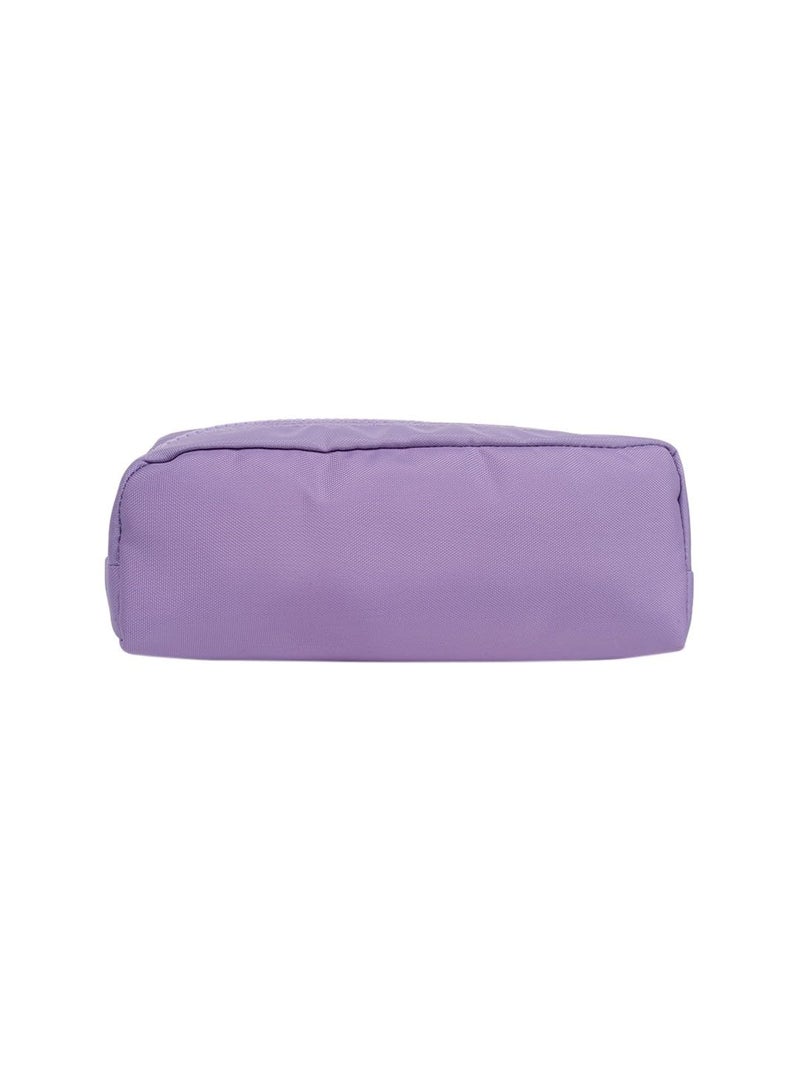 QIPS Multi Utility Durable Polyester Pencil Pouch Bag with Dual Compartments, Smooth Zipper Closure - Ideal for School, Office & Travel Accessories (Lavender) - Image 3
