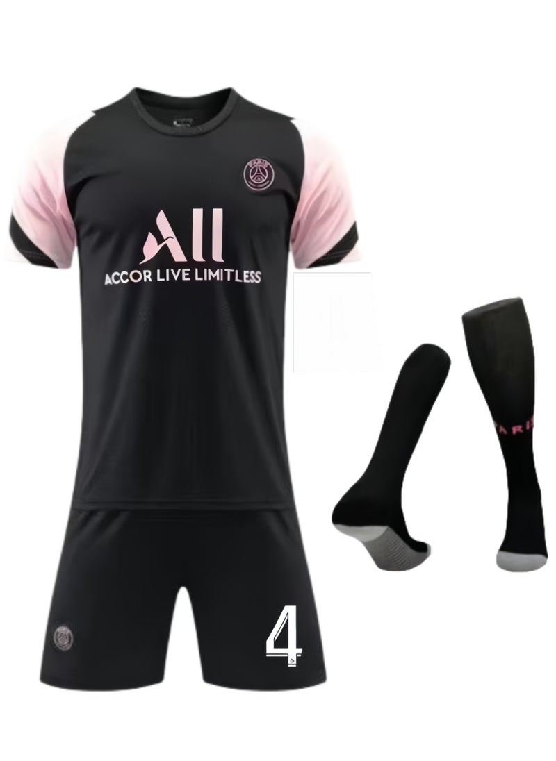 SKT Shiketro New Hot Selling Football Jersey Training Jersey Quick Dry Football Jersey Number 4 With Socks  - Image 1