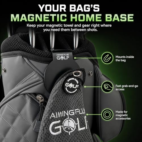 Aiming Fluid Golf Magnetic Landing Pad Industrial Steel Core Universal Fit for All Golf Bags SoftSafe Protection Layer Secure Mount for Magnetic Golf Towels Rangefinder Golf Accessories - Image 3