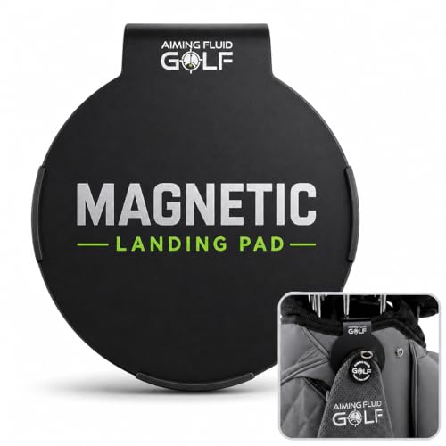 Aiming Fluid Golf Magnetic Landing Pad Industrial Steel Core Universal Fit for All Golf Bags SoftSafe Protection Layer Secure Mount for Magnetic Golf Towels Rangefinder Golf Accessories - Image 1
