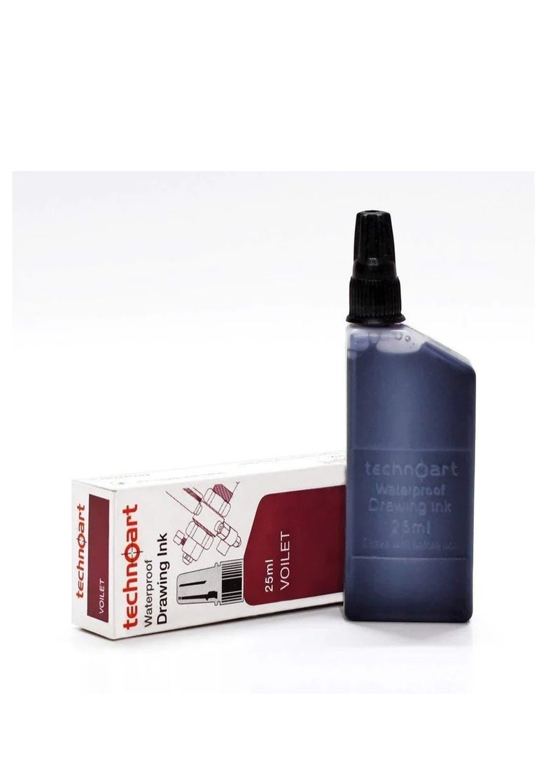 TECHNOART TECHNICAL DRAWING PEN INK VOILET(25ML)