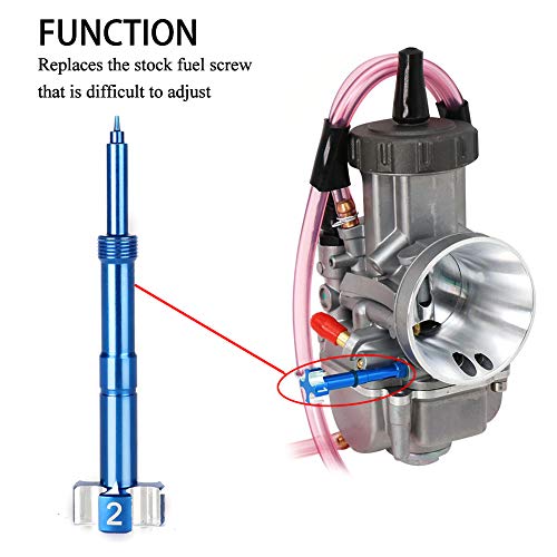 RSG برغي خليط الهواء والوقود قابل للتعديل CNC كارب FCR برغي هواء متوافق مع كاربوريتر KEIHIN لأربعة أشواط كارب FCR دراجة نارية (أزرق) - Image 2