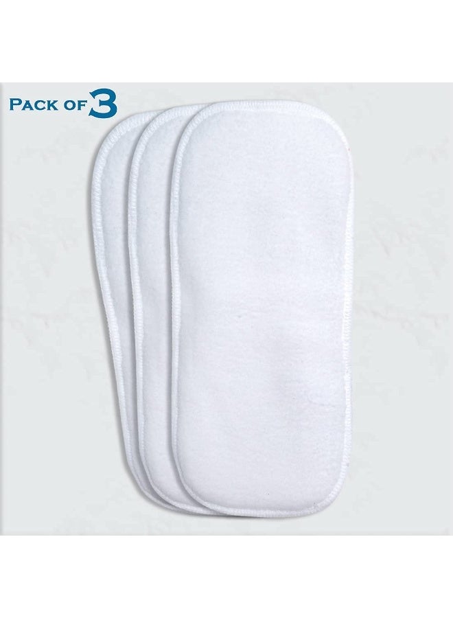 Mee Mee Reusable Baby Cloth Diaper Inserts | Washable Nappies for Cloth Nappies | Super Absorbent Nappy Pads (3 Pcs) - Image 4