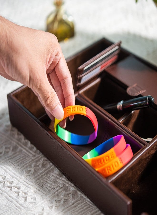 فوندريزينغ فور أ كوز جمع التبرعات من أجل قضية نبيلة | أساور فخر المثليين المصنوعة من السيليكون بألوان قوس قزح - سوار فخر للبالغين - سوار LGBTQ+ للنساء والرجال (عبوة من قطعة واحدة) - Image 5