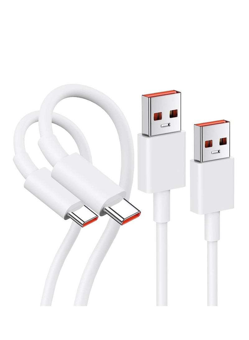 2Pcs 120W 3A Charging Type C Cable for Xiaomi  15/14T/13 Lite/13/13 Pro/12T/12/12X/11T/10T/Redmi Note 14/13//13 Pro/12 Pro/11 Pro/11/10/ 9 Pro 11S/12,Poco F6/F5/X6/X5/X4 Pro X4 GT/X3 Pro/F3 - Image 1