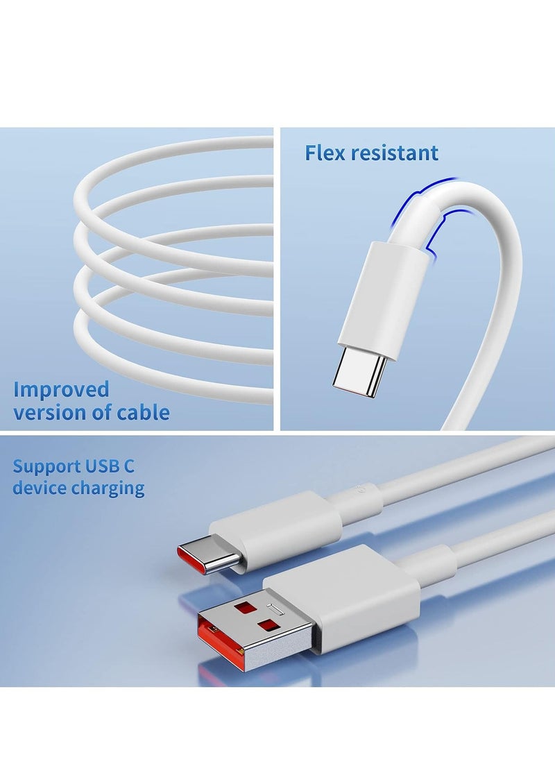 2Pcs 120W 3A Charging Type C Cable for Xiaomi  15/14T/13 Lite/13/13 Pro/12T/12/12X/11T/10T/Redmi Note 14/13//13 Pro/12 Pro/11 Pro/11/10/ 9 Pro 11S/12,Poco F6/F5/X6/X5/X4 Pro X4 GT/X3 Pro/F3 - Image 4