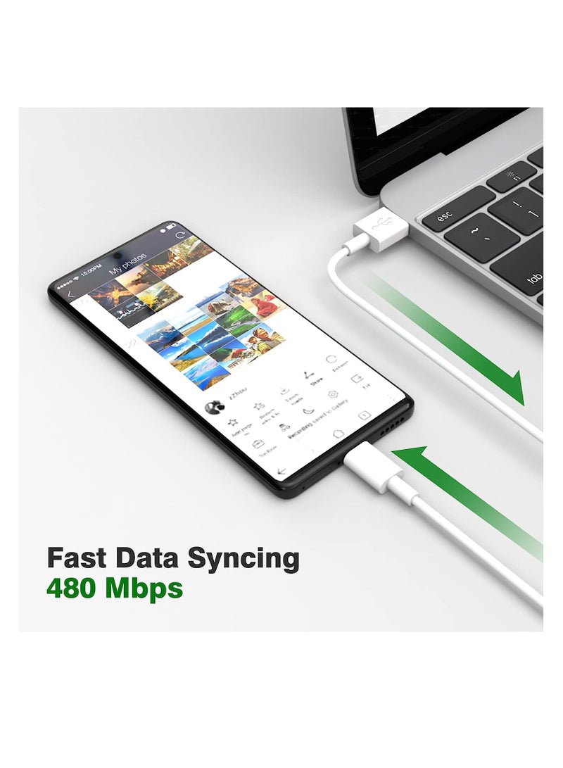 2Pcs 120W 3A Charging Type C Cable for Xiaomi  15/14T/13 Lite/13/13 Pro/12T/12/12X/11T/10T/Redmi Note 14/13//13 Pro/12 Pro/11 Pro/11/10/ 9 Pro 11S/12,Poco F6/F5/X6/X5/X4 Pro X4 GT/X3 Pro/F3 - Image 5