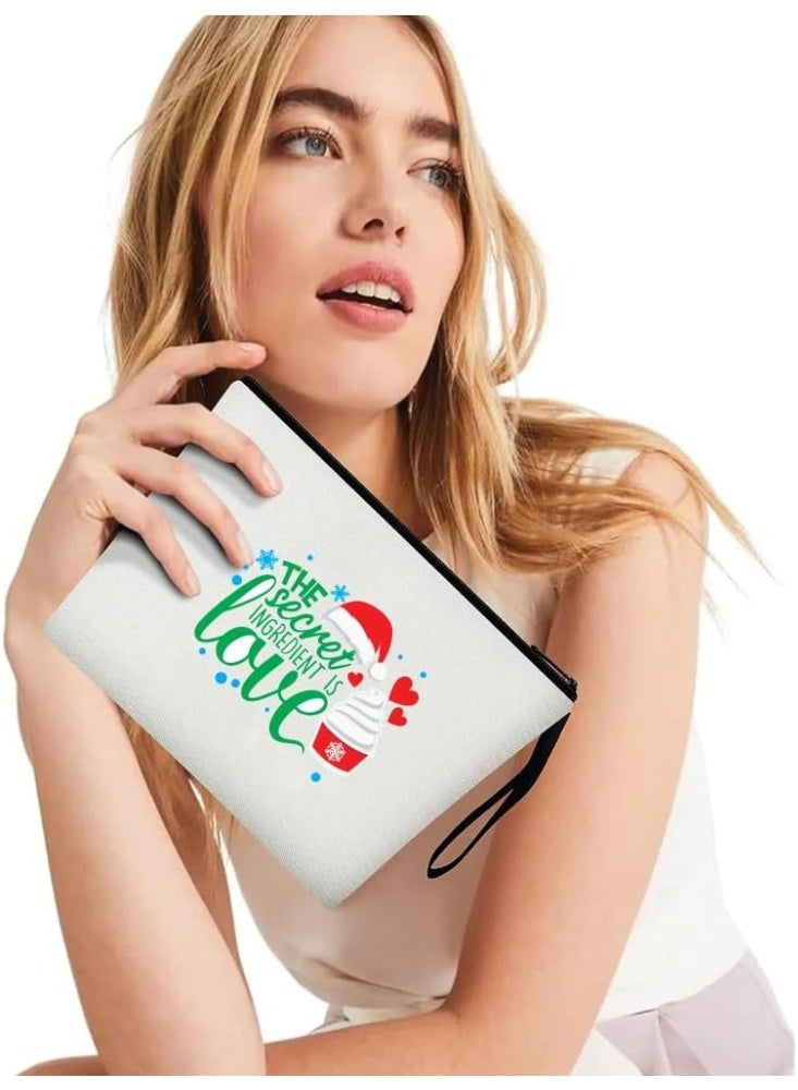 برينت شوب فور مي حقيبة مستحضرات تجميل لعيد الميلاد - حقيبة مكياج - جيب كامل بسحاب - هدية عيد الميلاد لعشاق المكياج - هدية لعيد الميلاد - Image 4