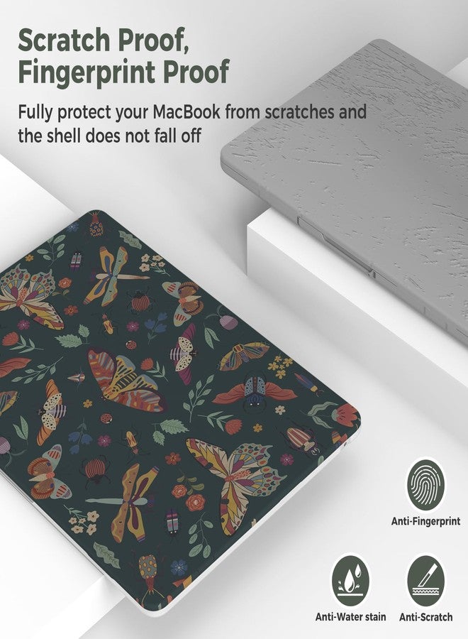 iCasso for M4 MacBook Air 13 inch Case 2025 2024-2022 M3 M2 Model A 3240 A3113 A2681, Sturdy Protective Pattern Plastic Hard Shell Case for Mac Air 13.6", Keyboard Cover+Screen Protector Green - Image 5