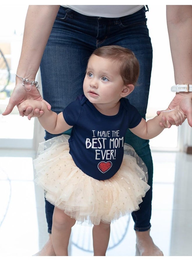 Tstars Tstars I Have the Best Mom Ever Infant Bodysuit Gift for New Moms Mother's Day Baby Boy Girl Outfit - Image 3