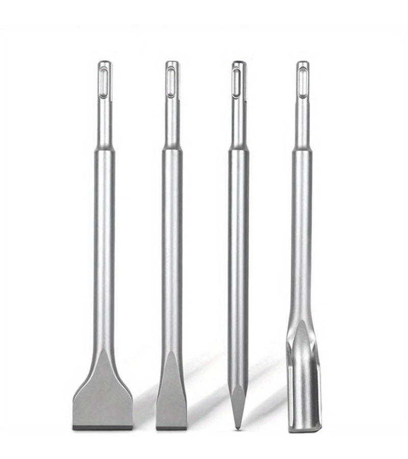 Multifunctional 4pcs Round Handle Chisel Set 250Mm Long For Concrete Brick Walls - Image 1