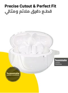 huanmate Stylish Silicone Case Cover For Huawei FreeBuds 5i Clear  - Image 2